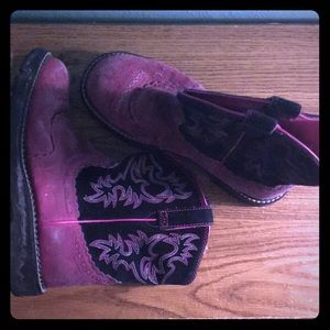 Pink cowboy boots